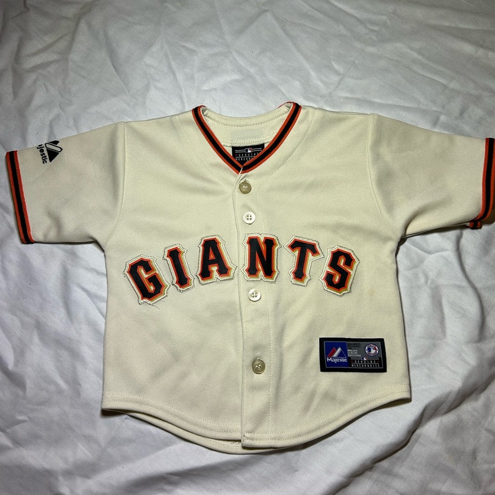 Majestic Cream Baseball Jersey Authentic Giants Style
